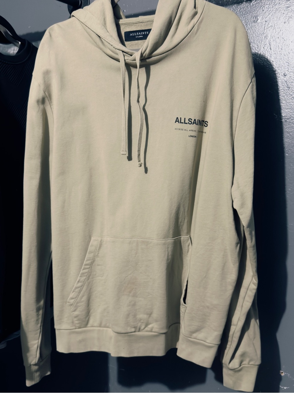 All Saints Olive Lightweight Pullover Hoodie